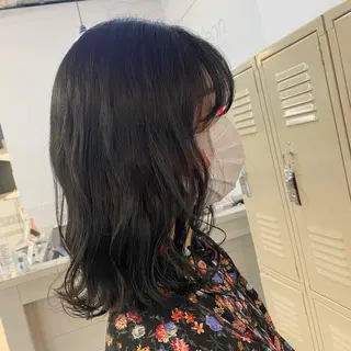 ミディアム カラー ヘアアレンジ ｱｵﾇﾏﾐﾕ☁️ /ボブ/ハイトーン/のヘアスタイル