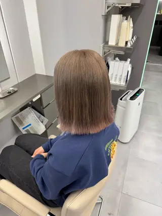 ミディアム カラー ほの カラー特化/ ブリーチ/ボブのヘアスタイル