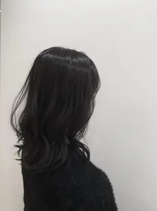 ミディアム カラー 透明感/ 美髪矯正/田中恭のヘアスタイル