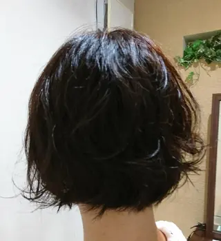 ショート パーマ カラー 金曽 (天方) 美子のヘアスタイル