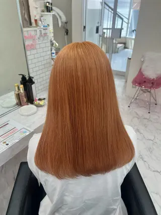 セミロング 韓国風🫧艶カラー 💟ran💟のヘアスタイル