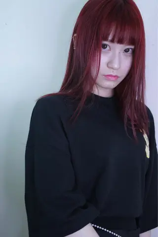 セミロング カラー 山本 芳喜のヘアスタイル