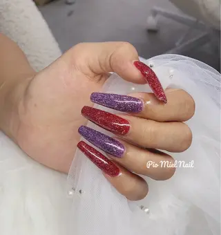 ロング HANA 長さだしのネイルデザイン