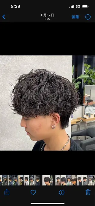 ショート パーマ メンズ 🖤Ayumi🖤 メンズ特化❤️‍🔥のヘアスタイル