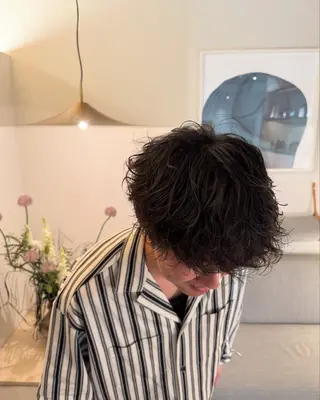 パーマ メンズ casi所属・メンズパーマ／ボブ 星本広海のヘアスタイル