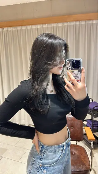 ロング 盛田 望来のヘアスタイル