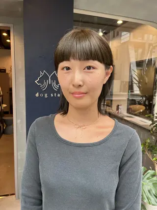 ミディアム カラー dogstar小林諒 レイヤー/パーマのヘアスタイル