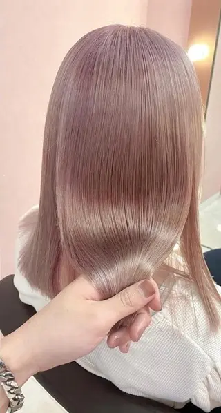 セミロング カラー 【美髪ハイトーン】 髪質改善/大和🎀のヘアスタイル