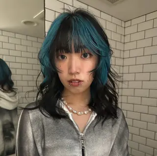 セミロング カラー こだわりハイトーン/ ケアブリーチ/岸のヘアスタイル