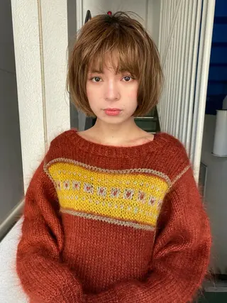 ショート カラー yiye 青山所属・無料カットモデル募集 🌱ひょうがのヘアスタイル
