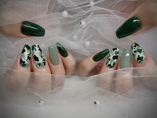 ネイル I-nailロング /ワンホン/キラキラのネイルデザイン