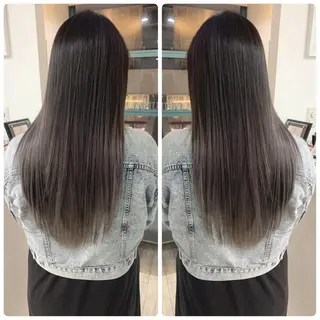 ロング カラー 京都大人女性ショート 徒歩1分/秋山のヘアスタイル