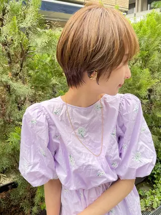 ショート to youハイライトのヘアスタイル