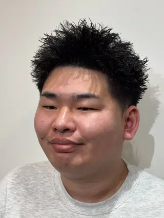 ショート パーマ メンズ 【店長】メンズ職人 短髪　ハイトーン🔥のヘアスタイル