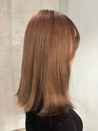 セミロング カラー 植田 能生のヘアスタイル