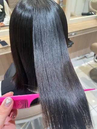 ミディアム パーマ 韓国ヘアメイク🎀/ 縮毛矯正✨山本媛香のヘアスタイル