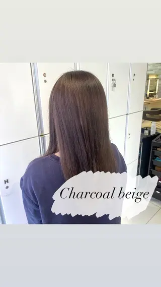ロング カラー ミルクティーベージュ 暖色カラー/池田麻帆のヘアスタイル