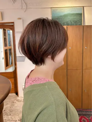 ショート ENIEN MAKE'S 立川所属・綾/ベージュカラー /パーマ🩰のヘアスタイル