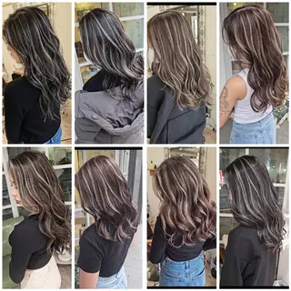 カラー ロング cherie所属・バレイヤージュ/ ハイライト/大内格のヘアスタイル