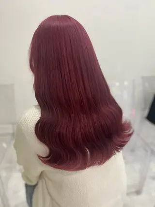 ロング カラー ガーリー♡女の子っぽ ヘア♡ピンクカラー♡のヘアスタイル