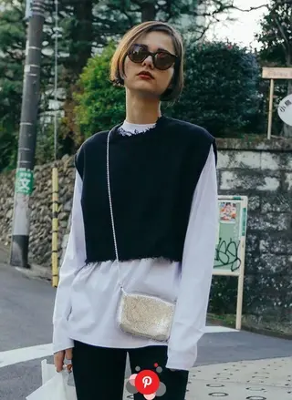 細めハイライト🩶 ボブ/レイヤーカットのヘアスタイル