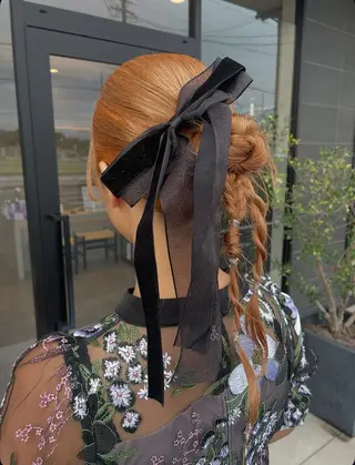 ヘアアレンジ ミディアム カラー ✨艶カラー・ストレー ト✨achieveのヘアスタイル