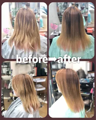 ロング カラー損傷毛縮毛矯正 ツイストスパ佐藤昭利のヘアスタイル