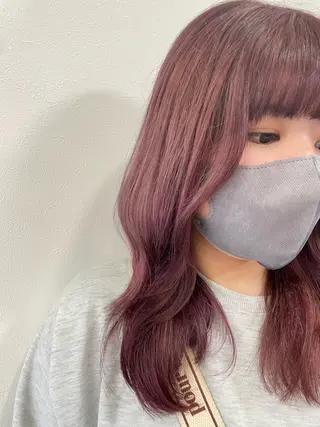 セミロング カラー 向日葵🌻 /レディースカットのヘアスタイル