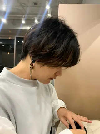 ショート パーマ ボブパーマコテ巻き風 パーマNo1深江秀平のヘアスタイル
