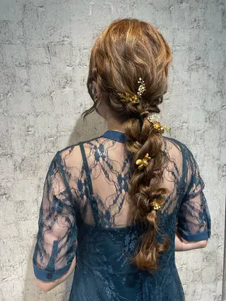 ロング カラー ヘアアレンジ 韓国風/メンズ アイブロウワックスの眉毛・アイブロウイメージ