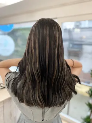 セミロング カラー ヘアアレンジ 久米 治仁のヘアスタイル