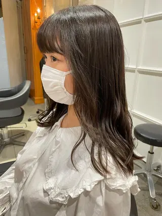 ロング カラー ヘアアレンジ 髪質改善カラー&TR 縮毛矯正/弱酸性矯正のヘアスタイル
