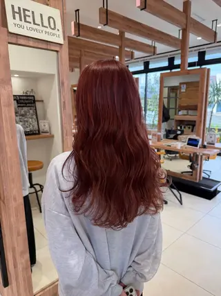 セミロング カラー ヘアアレンジ 鴻巣 百夏のヘアスタイル