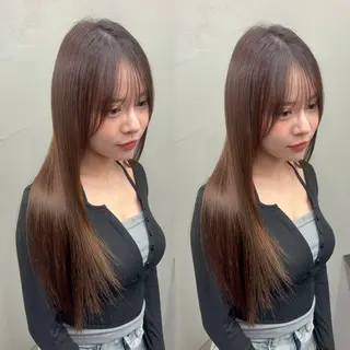 ロング 新宿No.1艶髪矯正 美艶カラー/FUKAのヘアスタイル