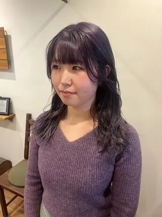 セミロング カラー china/ボブ /ブリーチカラーのヘアスタイル