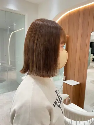 ミディアム カラー 渋谷/レイヤーボブ・ 透明感カラーしょうごのヘアスタイル