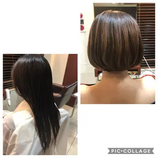 ショート こすげひろと カラー講師のヘアスタイル