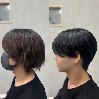 ショート カラー メンズ メンズ特化韓国風 パーマスタイル/りんのヘアスタイル