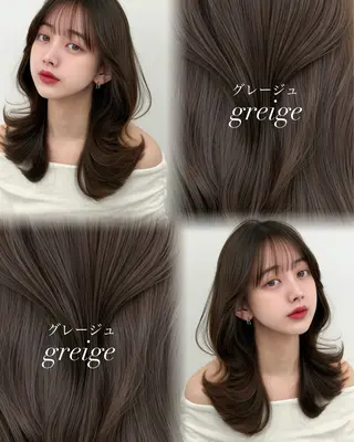 ロング カラー 韓国ヘア　紗希 🦋のヘアスタイル