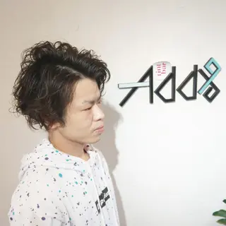 ショート カラー パーマ メンズ Add9 柳田健登のヘアスタイル