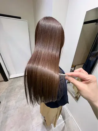 ロング カラー 柔らかオリーブ🌿‬ Himari🌻のヘアスタイル