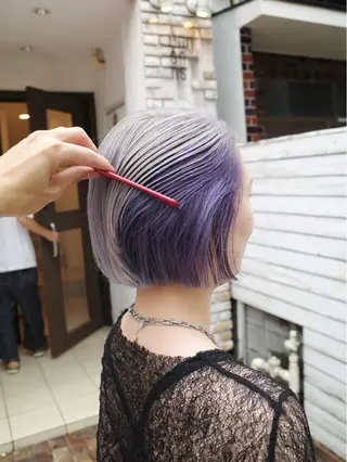 ショート カラー 🔷ダブルカラーハイ トーン🔷櫻井走のヘアスタイル