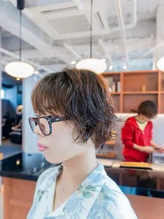 ショート パーマ benji_名駅店所属・原颯希/ ボブ/ショートのヘアスタイル