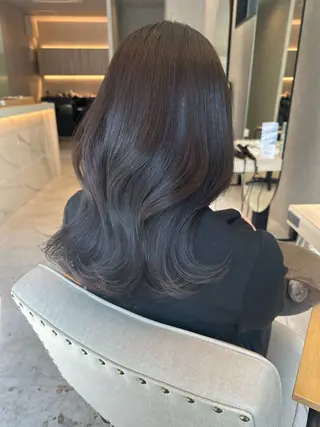 ミディアム カラー 韓国ヘア🦢🖤 Sayumiのヘアスタイル