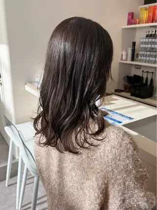 セミロング カラー 増渕 駿介のヘアスタイル