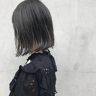 ミディアム カラー ヤスドミ ケイスケのヘアスタイル