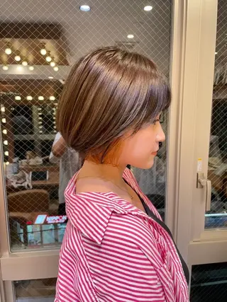 ショート レイヤー縮毛矯正 ささきすずね💗のヘアスタイル