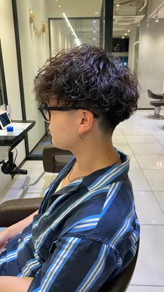 ショート パーマ メンズ earth南柏所属・野老 海音のヘアスタイル