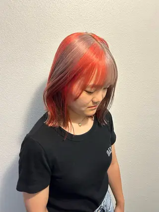 ミディアム カラー punel    【プネル】所属・💜Noa /艶髪ハイトーン💫のヘアスタイル