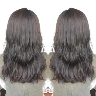 セミロング カラー パーマ ヘアアレンジ エグチ アキラのヘアスタイル